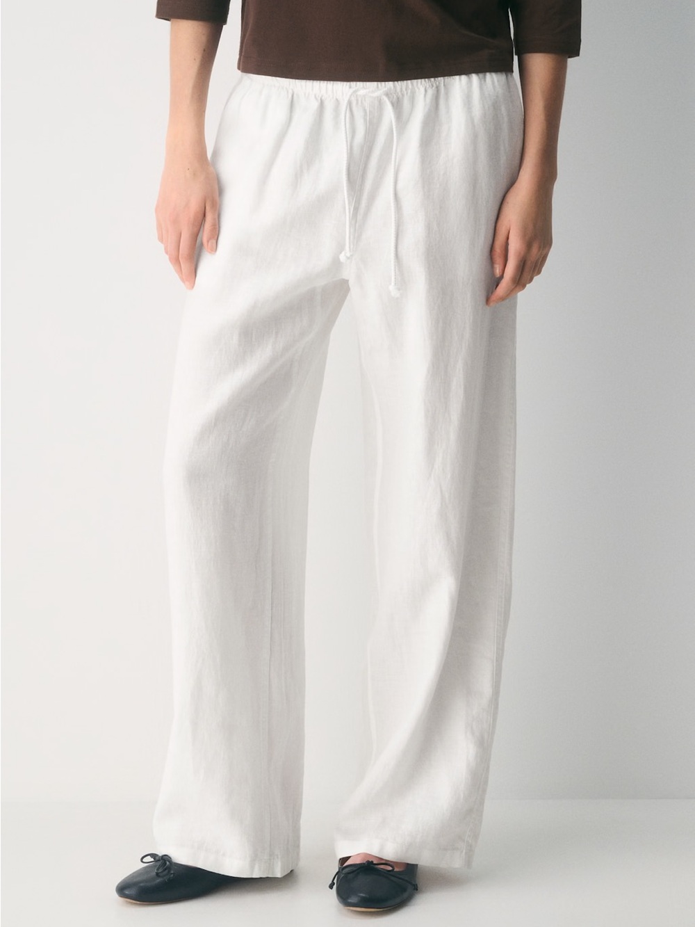 NWT - Aritzia TNA Charleston Linen Pant - Size Large - White